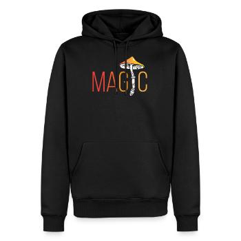 Magic Mushroom Pilzsammler - Männer Premium Bio Hoodie - Schwarz - Vorne - Nico (187cm)