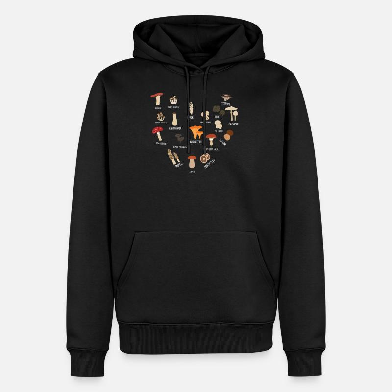 Cueilleur de champignons - Sweat à capuche Premium bio Homme - noir
