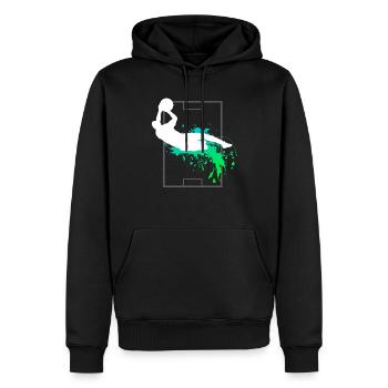 Fußball Torwart Torhüter Goalkeeper Geschenk - Männer Premium Bio Hoodie - Schwarz - Vorne - Nico (187cm)