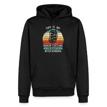 My Human Costume I'M A Mitochondria - Männer Premium Bio Hoodie - Schwarz - Vorne - Nico (187cm)