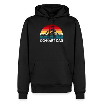 Kart kart karting karting papa cadeau - Sweat à capuche Premium bio Homme - noir - Devant - Nico (187cm)