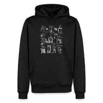Brasseries - Sweat à capuche Premium bio Homme - noir - Devant - Nico (187cm)