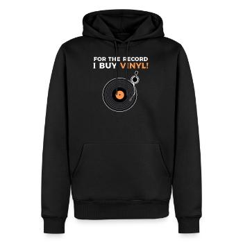 Vinyl Schallplatten Plattensammler Platte - Männer Premium Bio Hoodie - Schwarz - Vorne - Nico (187cm)