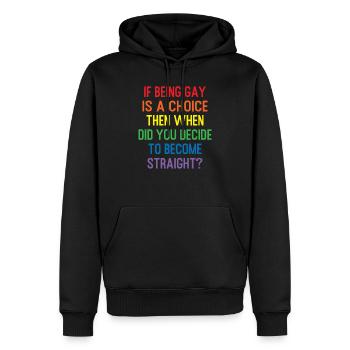 Schwul Homosexuell LGBT Geschenk - Männer Premium Bio Hoodie - Schwarz - Vorne - Nico (187cm)