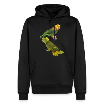Papageien - Männer Premium Bio Hoodie - Schwarz - Vorne - Nico (187cm)