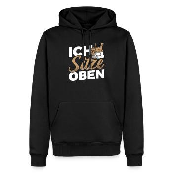Geschenkidee Saunieren Sauna - Männer Premium Bio Hoodie - Schwarz - Vorne - Nico (187cm)