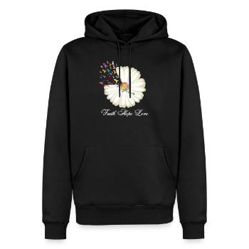 All Cancer Matters Awareness Faith Hope - Men’s Premium Organic Hoodie - black - Front - Nico (187cm)