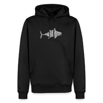 Chess Figures Shark | Gift Chess Master | Chess - Sweat à capuche Premium bio Homme - noir - Devant - Nico (187cm)