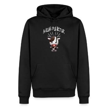 Akupunktur A-Kuh-Punktur Kuh Motiv TCM Medizin - Männer Premium Bio Hoodie - Schwarz - Vorne - Nico (187cm)