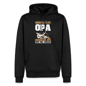 Modellflug - Männer Premium Bio Hoodie - Schwarz - Vorne - Nico (187cm)