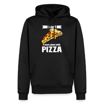 Pizza Pizzas Amateurs de pizza cadeau - Sweat à capuche Premium bio Homme - noir - Devant - Nico (187cm)