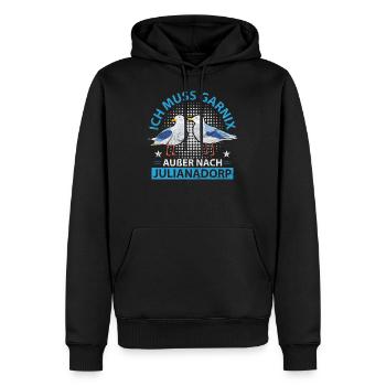 Julianadorp Niederlande Strand Möwen - Männer Premium Bio Hoodie - Schwarz - Vorne - Nico (187cm)