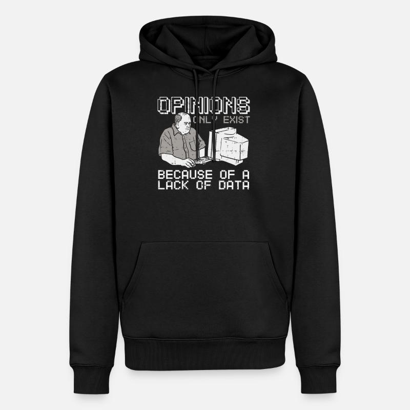 Funny data science quote for data - Men’s Premium Organic Hoodie - black