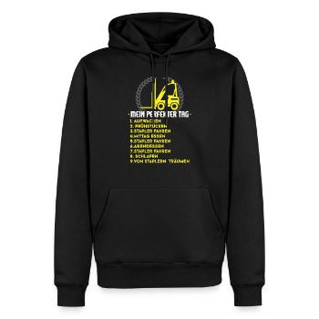 Stapler Gabelstapler Fahrer Geschenk - Männer Premium Bio Hoodie - Schwarz - Vorne - Nico (187cm)