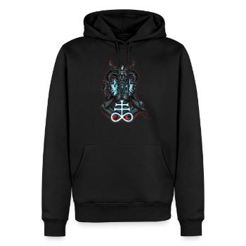Baphomet Satan Luzifer - Männer Premium Bio Hoodie - Schwarz - Vorne - Nico (187cm)