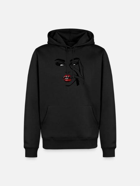 Woman's Face Watching - Men’s Premium Organic Hoodie -