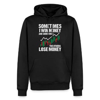 Trading Geld Investieren Trader Markt - Männer Premium Bio Hoodie - Schwarz - Vorne - Nico (187cm)