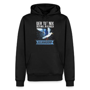 Retro Julianadorp Niederlande Möwe Urlaub - Männer Premium Bio Hoodie - Schwarz - Vorne - Nico (187cm)