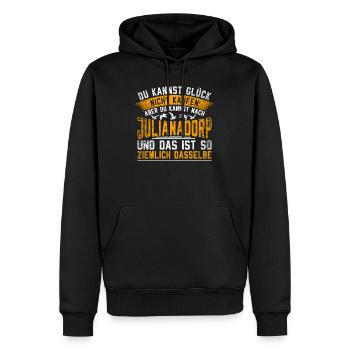 Julianadorp Sehnsucht Niederlande - Männer Premium Bio Hoodie - Schwarz - Vorne - Nico (187cm)