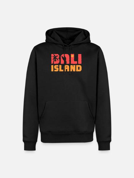 Surfergirl Bali Surfer Surfboard - Men’s Premium Organic Hoodie - black