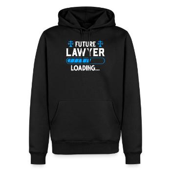 Avocat avocat avocats cadeau - Sweat à capuche Premium bio Homme - noir - Devant - Nico (187cm)