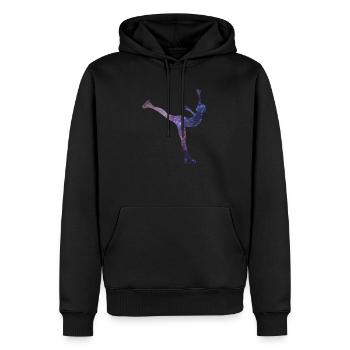 Patins de patinage de patinage artistique - Sweat à capuche Premium bio Homme - noir - Devant - Nico (187cm)