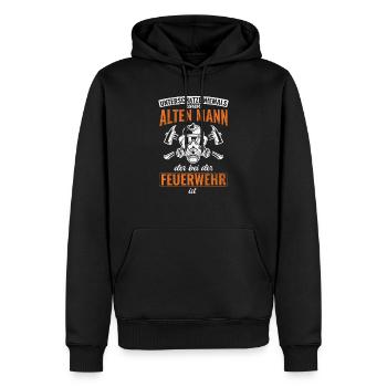 Feuerwehr Feuerwehrmann - Männer Premium Bio Hoodie - Schwarz - Vorne - Nico (187cm)