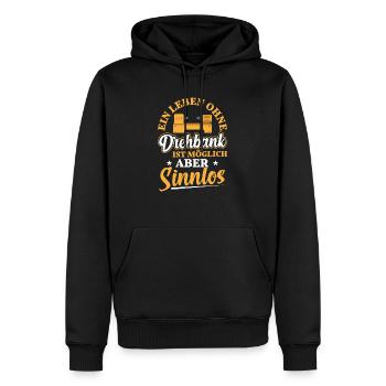 Drechsler Drechselmaschine Drehbank - Männer Premium Bio Hoodie - Schwarz - Vorne - Nico (187cm)