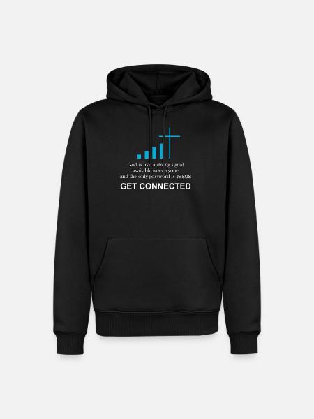 | sacerdote católico Divertido regalo | - Sudadera con capucha prémium ecológica para hombre - negro