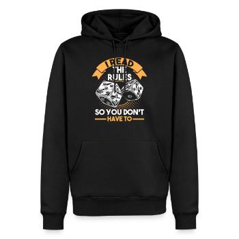 Jeu de société jeux de société jeux de société cadeau - Sweat à capuche Premium bio Homme - noir - Devant - Nico (187cm)