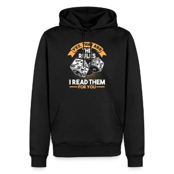 Jeu de société jeux de société jeu de société cadeau - Sweat à capuche Premium bio Homme - noir - Devant - Nico (187cm)