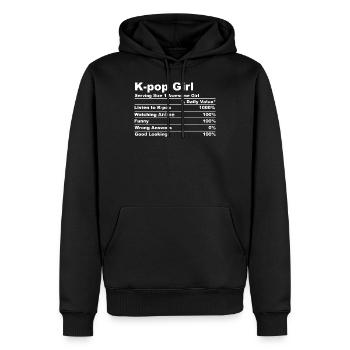 Kpop K-pop Corée du Sud drapeau sud-coréen cadeau - Sweat à capuche Premium bio Homme - noir - Devant - Nico (187cm)