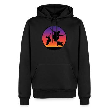 Parkour Extremsportler Parcouring Extremsport - Männer Premium Bio Hoodie - Schwarz - Vorne - Nico (187cm)