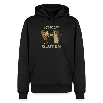 Gluten Intolerance Gluten Is Evil Coeliac Disease - Men’s Premium Organic Hoodie - black - Front - Nico (187cm)