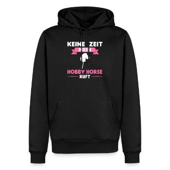 Hobby Horsing Hobby Horse Steckpferd Geschenk - Männer Premium Bio Hoodie - Schwarz - Vorne - Nico (187cm)
