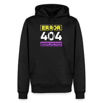 Non-binary pride - Men’s Premium Organic Hoodie - black - Front - Nico (187cm)