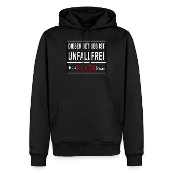 kevin betrieb ist unfallfrei bis kevin kam.der kev - Männer Premium Bio Hoodie - Schwarz - Vorne - Nico (187cm)
