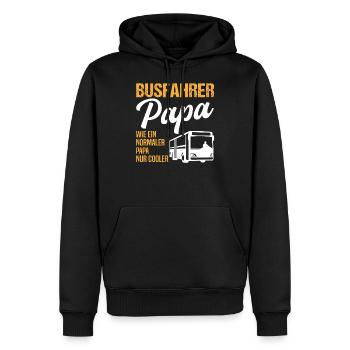 Busfahrer Papa Vater Bus Fahrer Beruf Job Geschenk - Männer Premium Bio Hoodie - Schwarz - Vorne - Nico (187cm)