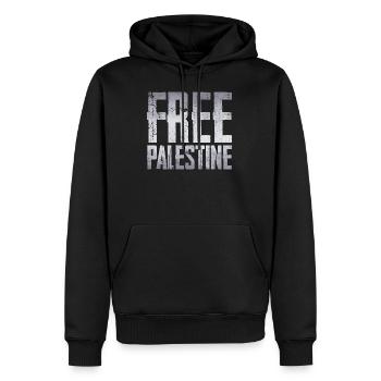 Libérer la Palestine - Sweat à capuche Premium bio Homme - noir - Devant - Nico (187cm)