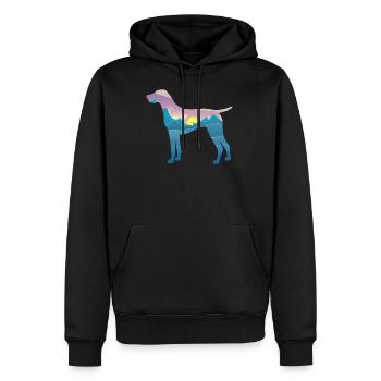 Deutscher Kurzhaar Best GSP Mom Ever - Men’s Premium Organic Hoodie - black - Front - Nico (187cm)