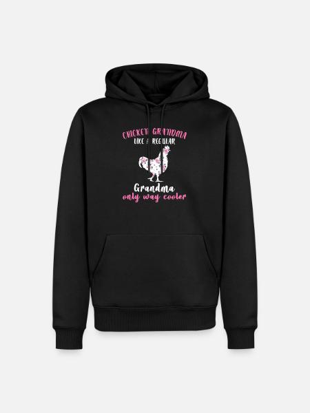 Poulet grand-mère Farming poulets cadeau - Sweat à capuche Premium bio Homme - noir