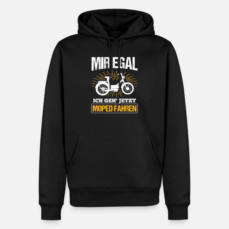 Geschenk Mofa Moped - Männer Premium Bio Hoodie - Schwarz