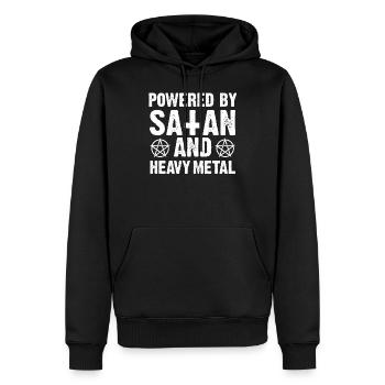 Heavy Metal Heavy Metal Satanismus - Männer Premium Bio Hoodie - Schwarz - Vorne - Nico (187cm)