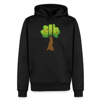 apple tree - Men’s Premium Organic Hoodie - black - Front - Nico (187cm)