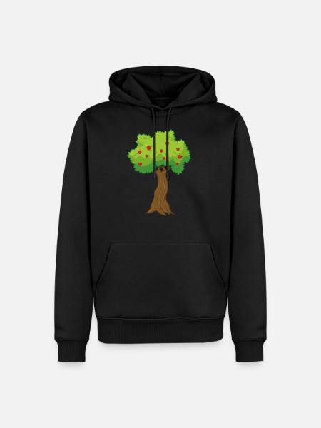 apple tree - Men’s Premium Organic Hoodie - black
