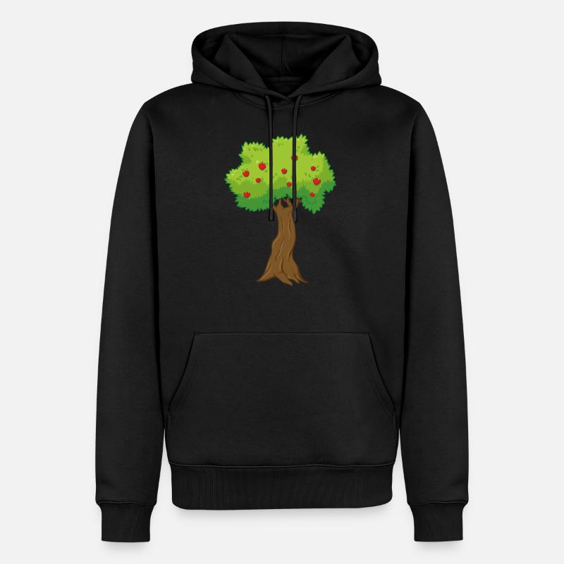 Apfelbaum - Männer Premium Bio Hoodie - Schwarz