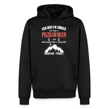 Pilzsammler Pilze sammeln Schwammerlsuche - Männer Premium Bio Hoodie - Schwarz - Vorne - Nico (187cm)
