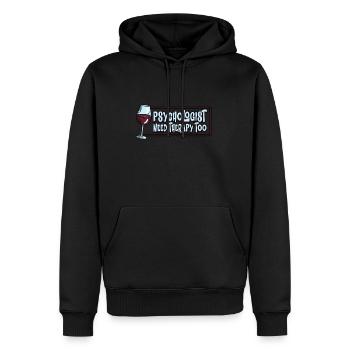Psychologue Thérapeute Thérapie Psychologue Profession - Sweat à capuche Premium bio Homme - noir - Devant - Nico (187cm)