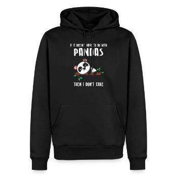Panda Panda Pandas Geschenk - Männer Premium Bio Hoodie - Schwarz - Vorne - Nico (187cm)