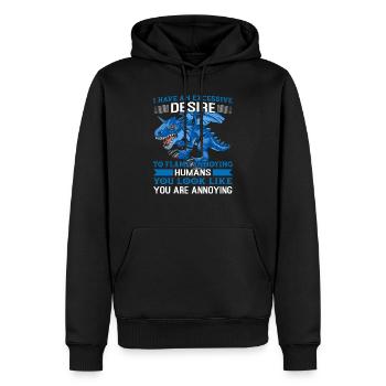 Drachen Dragons Dragons Lover Geschenk - Männer Premium Bio Hoodie - Schwarz - Vorne - Nico (187cm)